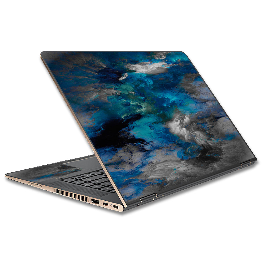  Blue Grey Painted Clouds Watercolor HP Spectre x360 13t Skin