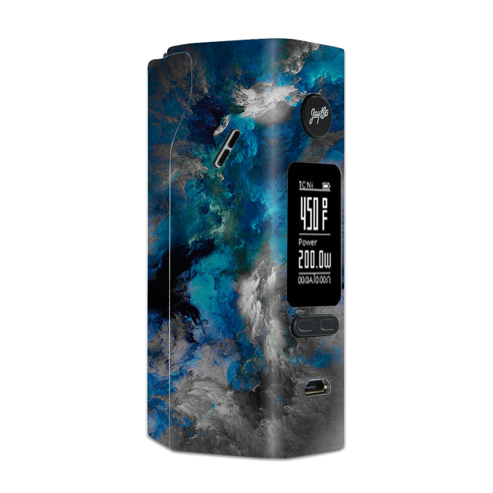  Blue Grey Painted Clouds Watercolor Wismec Reuleaux RX 2/3 combo kit Skin