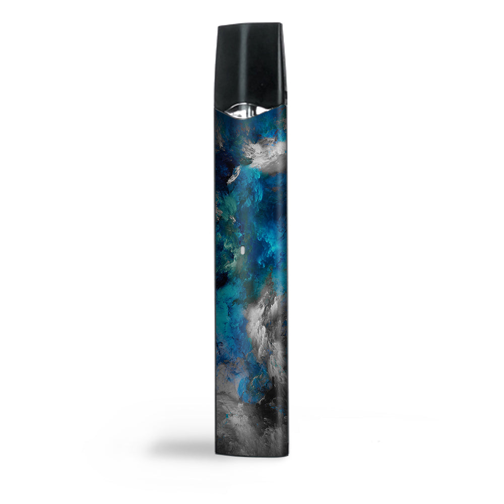 Blue Grey Painted Clouds Watercolor Smok Infinix Ultra Portable Skin