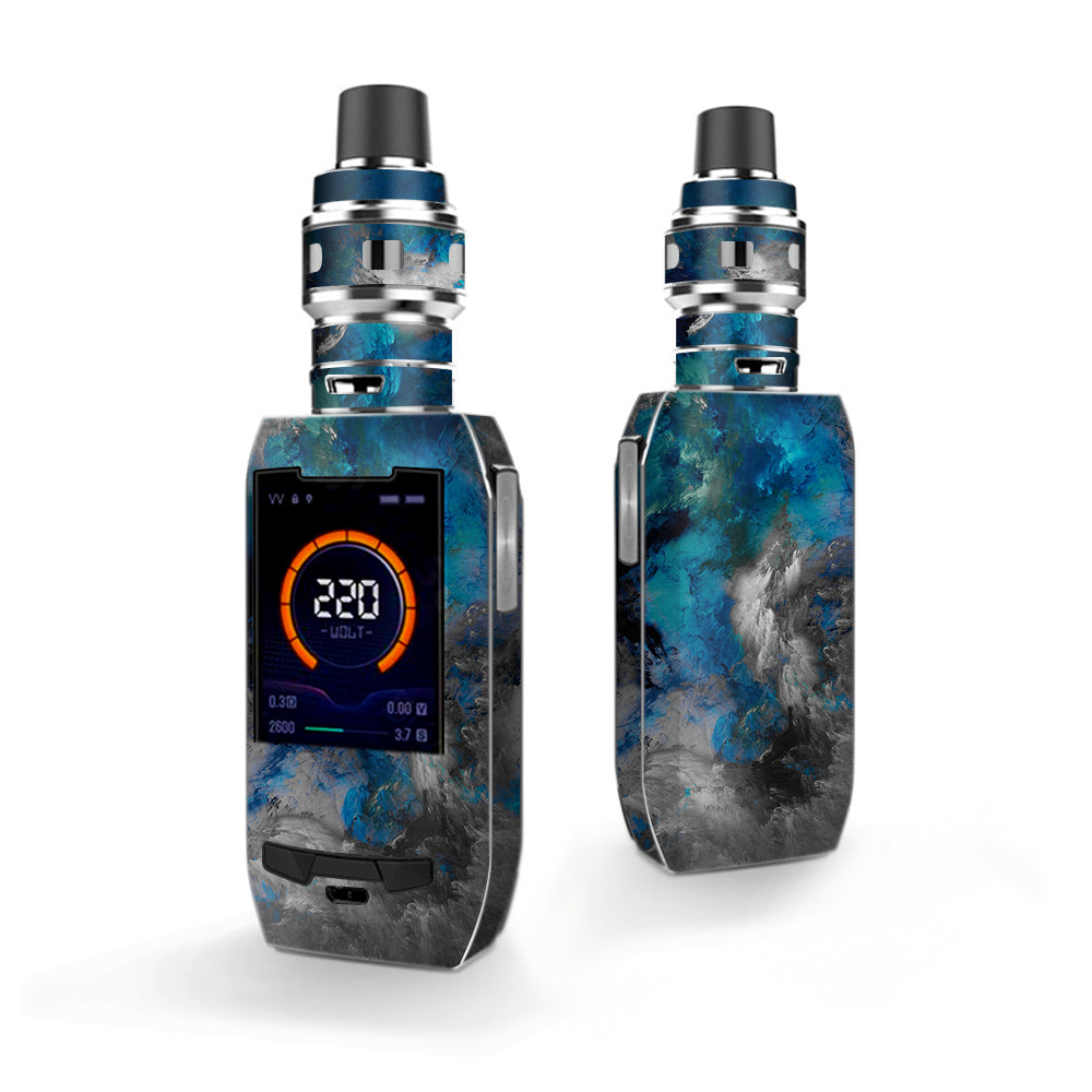  Blue Grey Painted Clouds Watercolor Vaporesso Polar 220w Skin