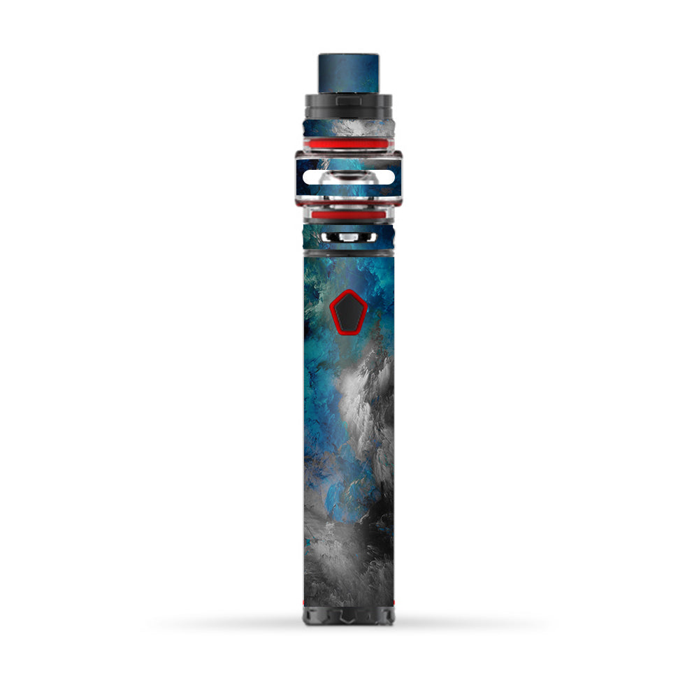  Blue Grey Painted Clouds Watercolor Smok Stick Prince Baby Skin