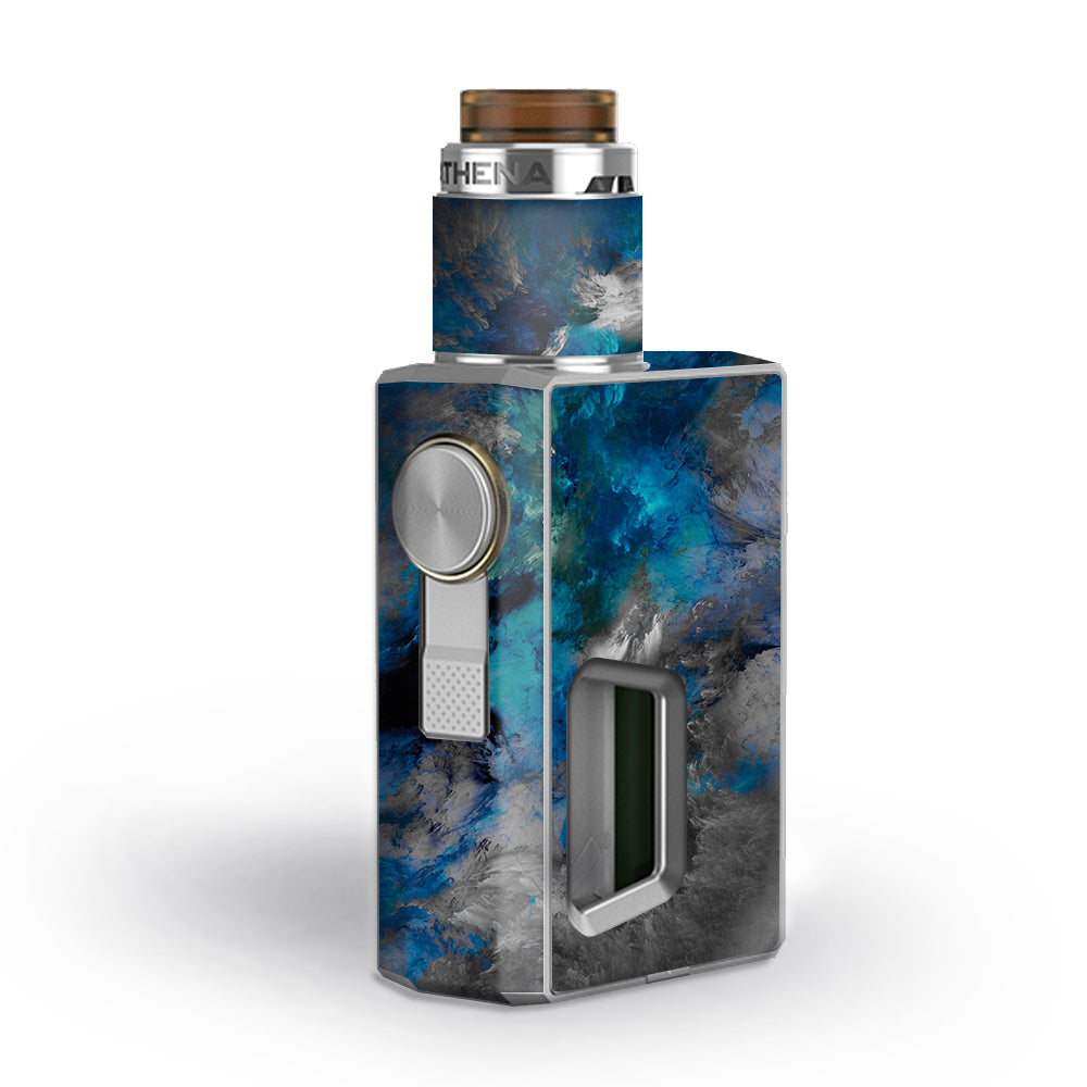 Blue Grey Painted Clouds Watercolor Geekvape Athena Squonk Skin