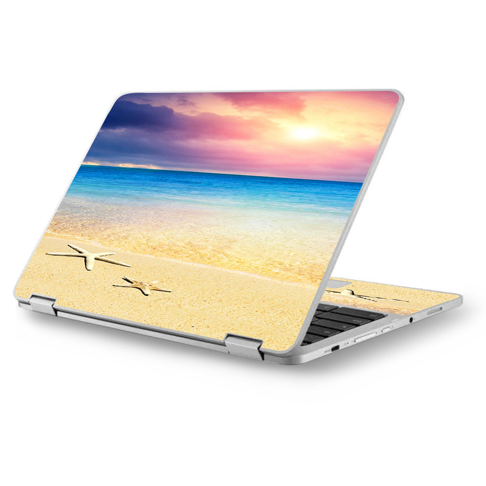  Starfish On The Sand Beach Sunset Asus Chromebook Flip 12.5" Skin