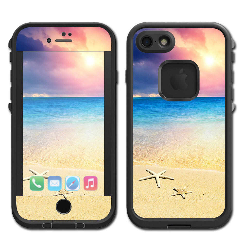  Starfish On The Sand Beach Sunset Lifeproof Fre iPhone 7 or iPhone 8 Skin