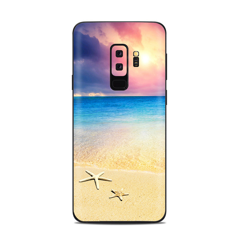  Starfish On The Sand Beach Sunset Samsung Galaxy S9 Plus Skin