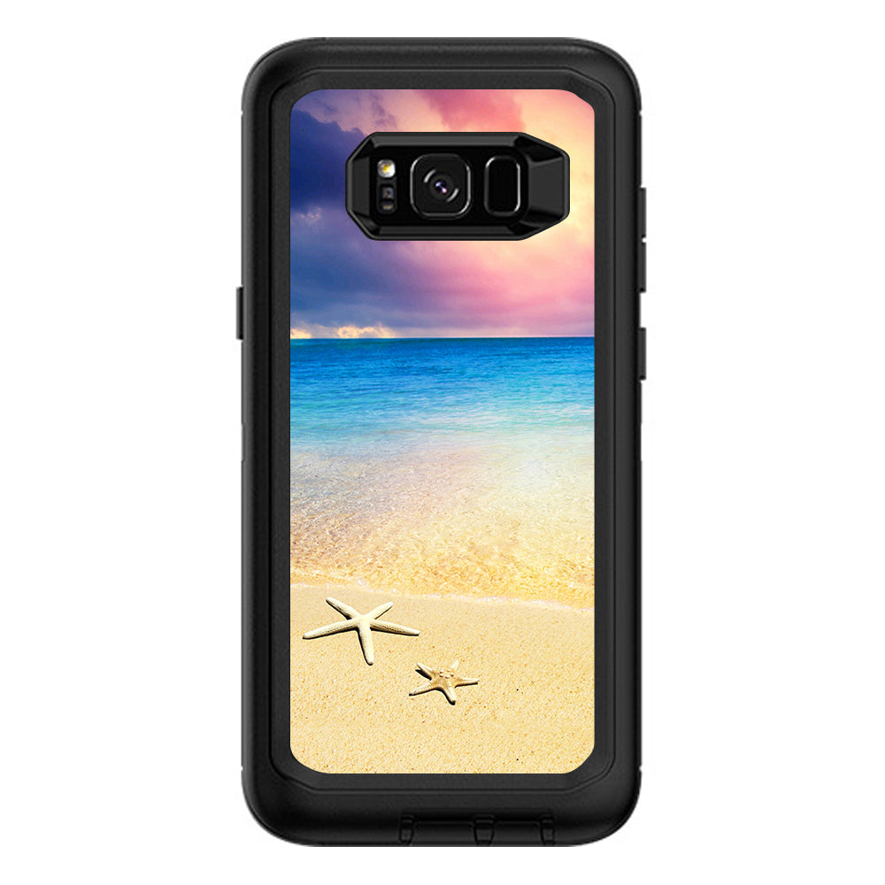  Starfish On The Sand Beach Sunset Otterbox Defender Samsung Galaxy S8 Plus Skin