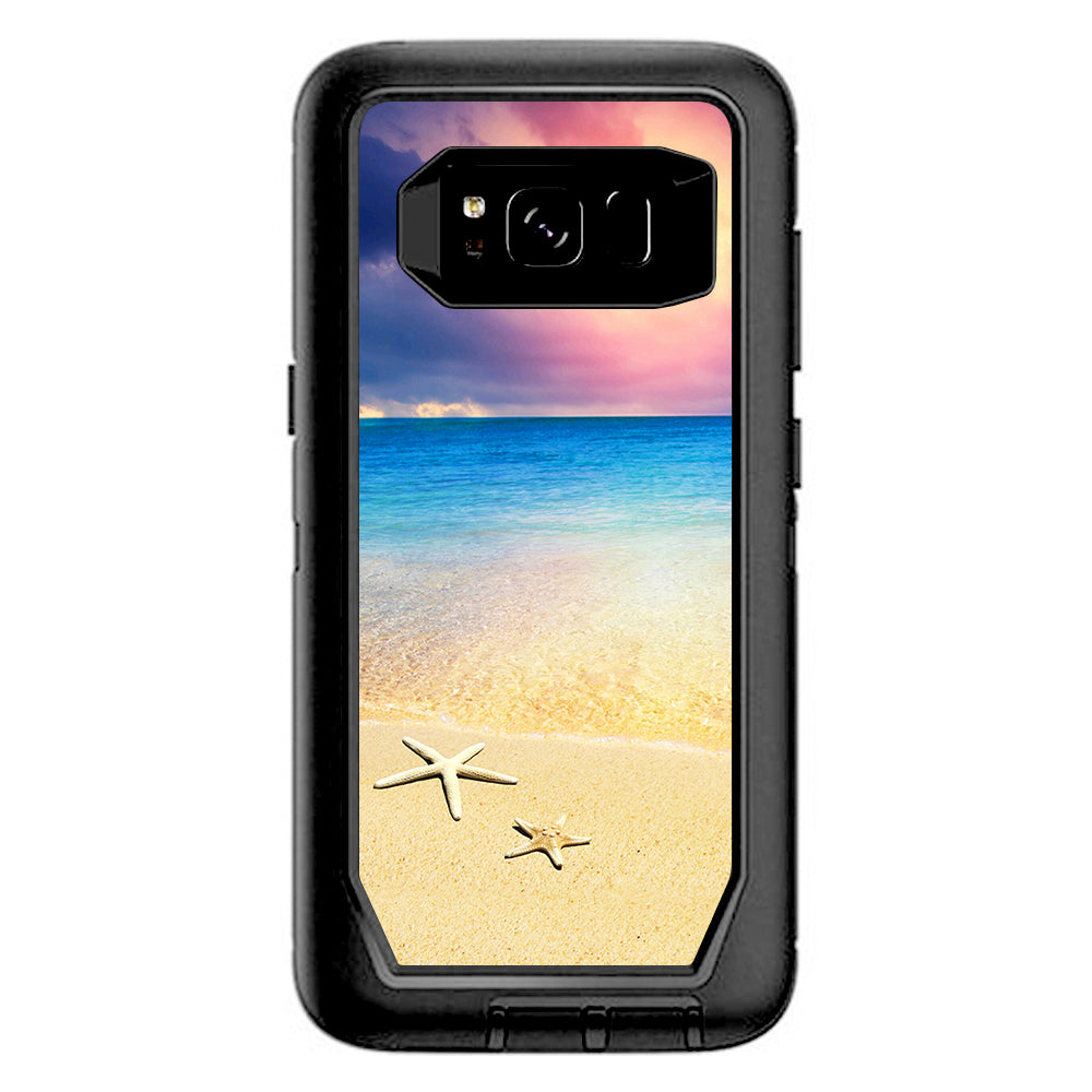  Starfish On The Sand Beach Sunset Otterbox Defender Samsung Galaxy S8 Skin
