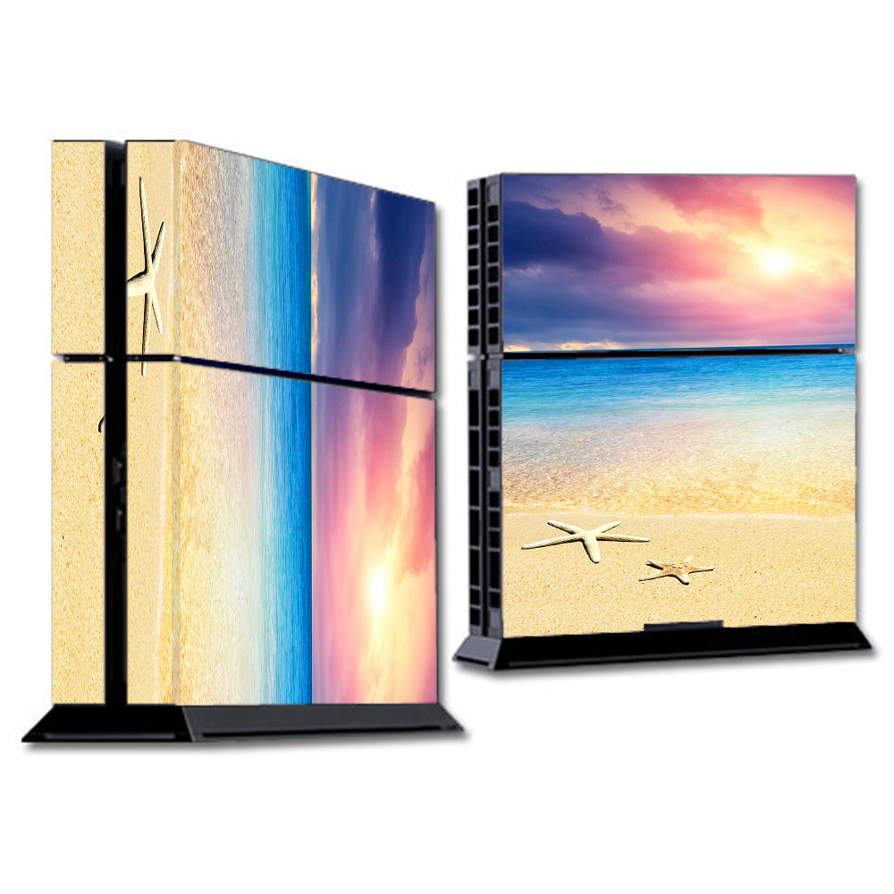  Starfish On The Sand Beach Sunset Sony Playstation PS4 Skin