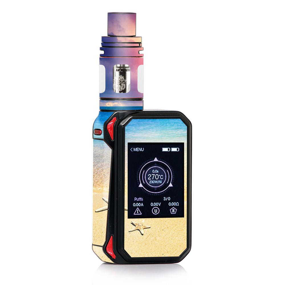  Starfish On The Sand Beach Sunset Smok G-priv 2 Skin