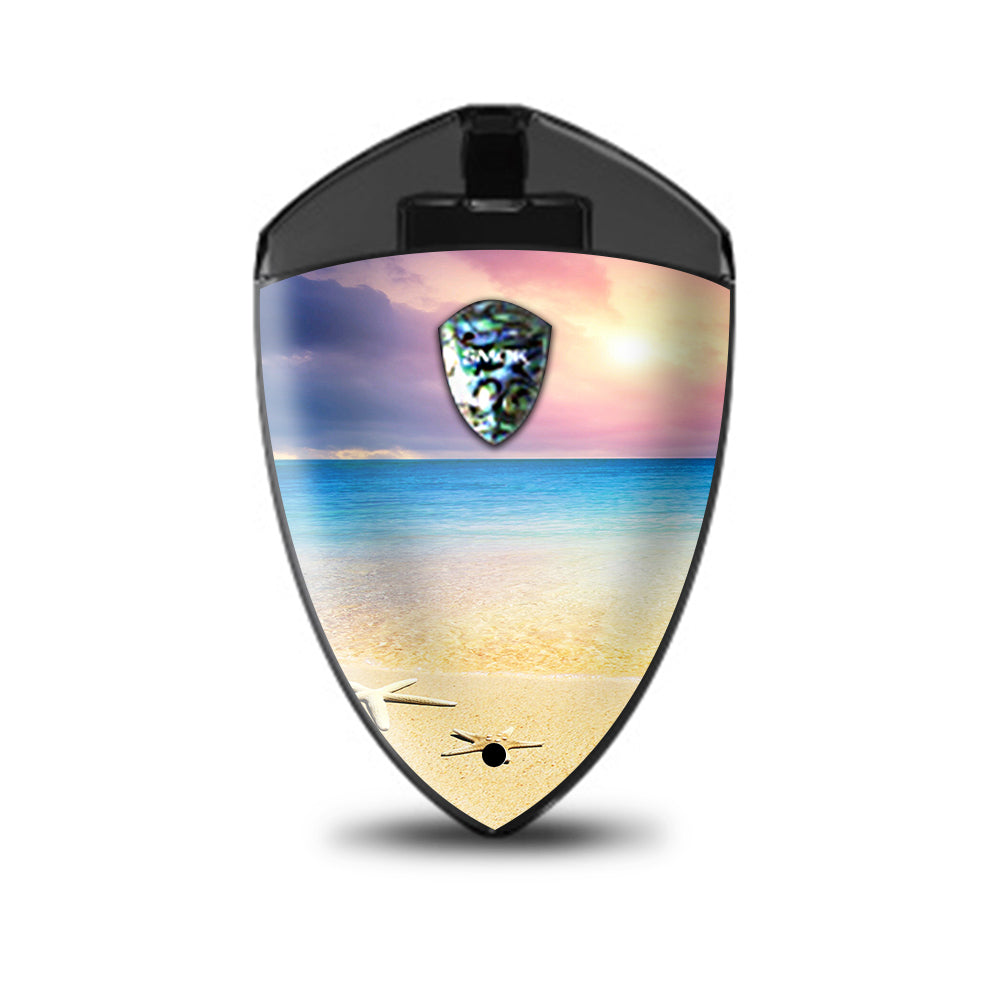  Starfish On The Sand Beach Sunset Smok Rolo Badge Skin