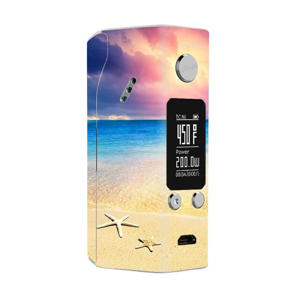 Starfish On The Sand Beach Sunset Wismec Reuleaux RX200S Skin