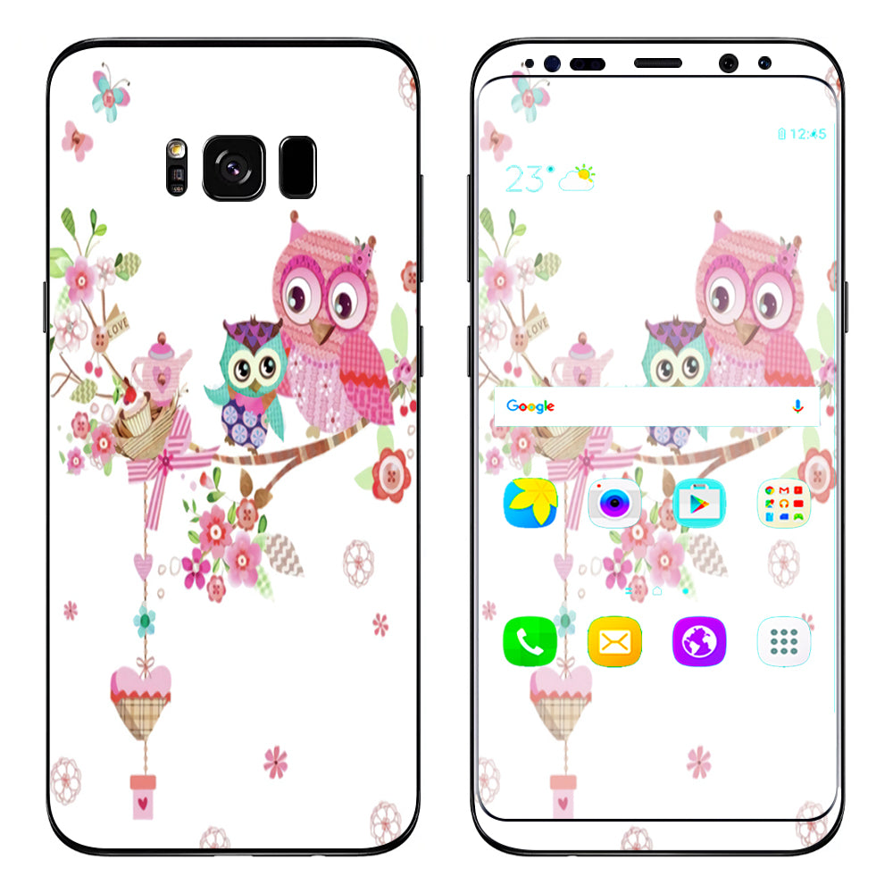  Owls In Tree Teacup Cupcake Samsung Galaxy S8 Plus Skin