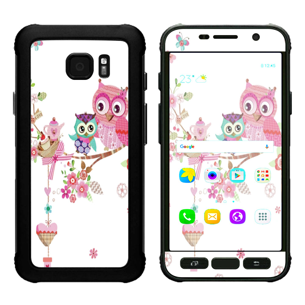  Owls In Tree Teacup Cupcake Samsung Galaxy S7 Active Skin