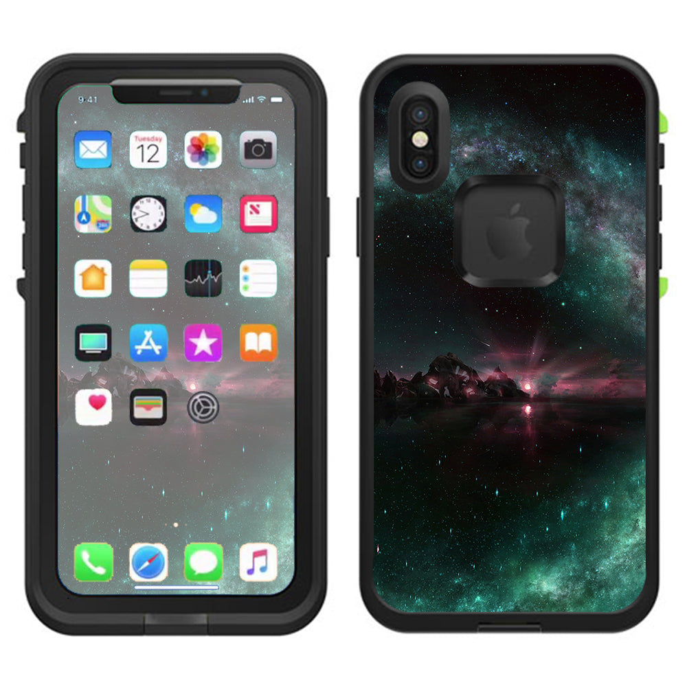  Galaxy Planet Shine Moon Lifeproof Fre Case iPhone X Skin