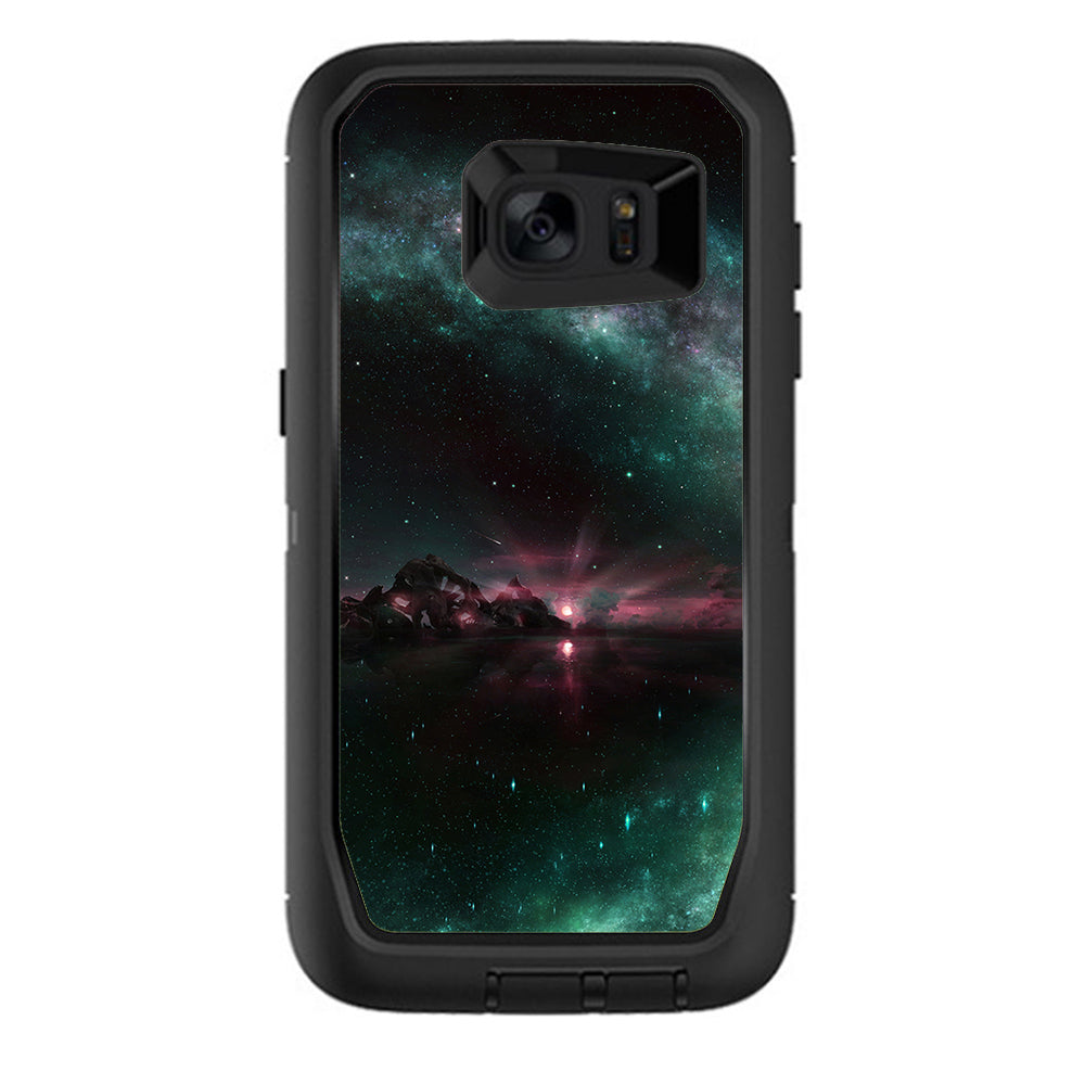  Galaxy Planet Shine Moon Otterbox Defender Samsung Galaxy S7 Edge Skin