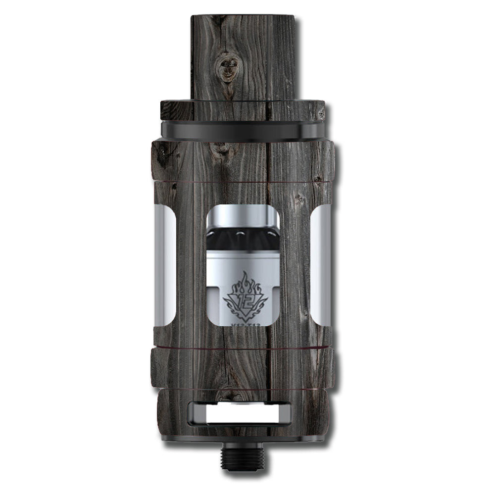  Reclaimed Grey Wood Old Smok TFV12 Tank Skin