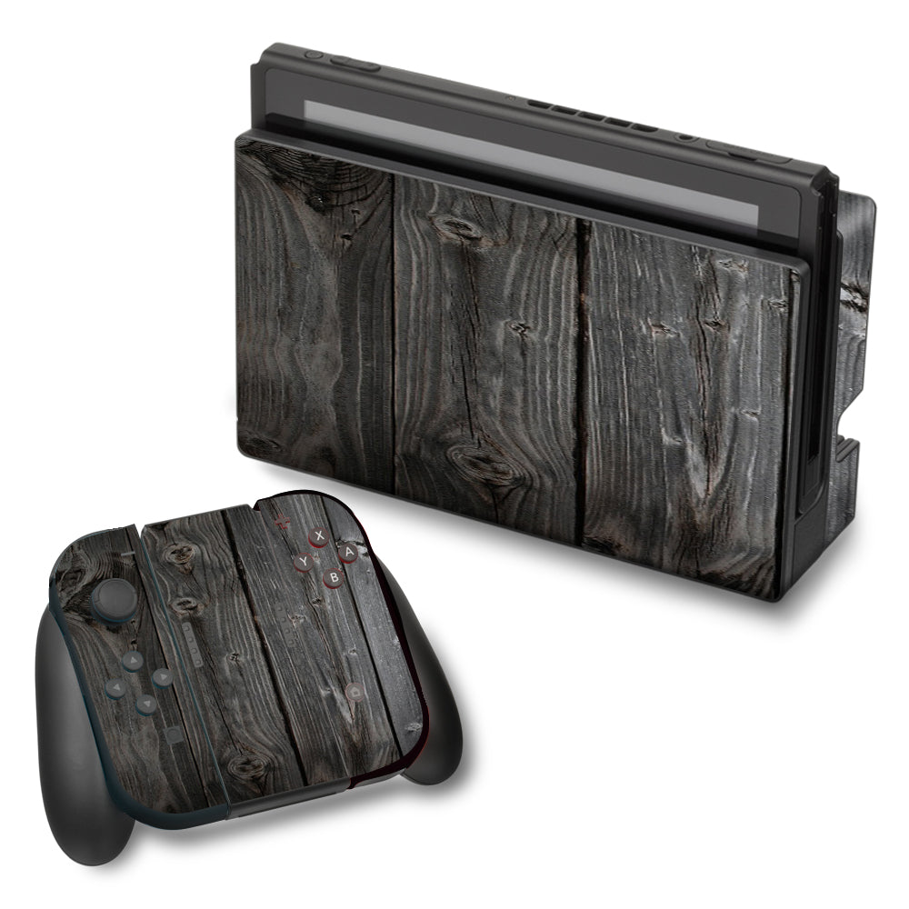  Reclaimed Grey Wood Old Nintendo Switch Skin