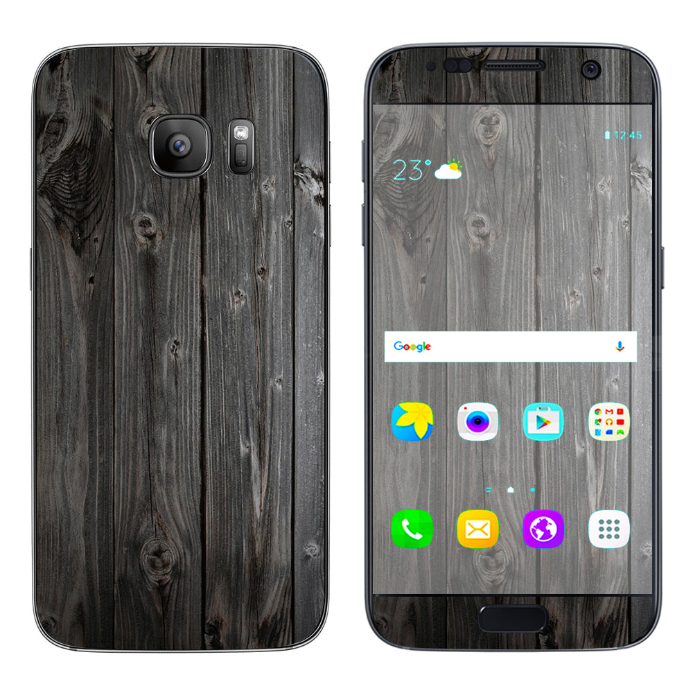  Reclaimed Grey Wood Old Samsung Galaxy S7 Skin