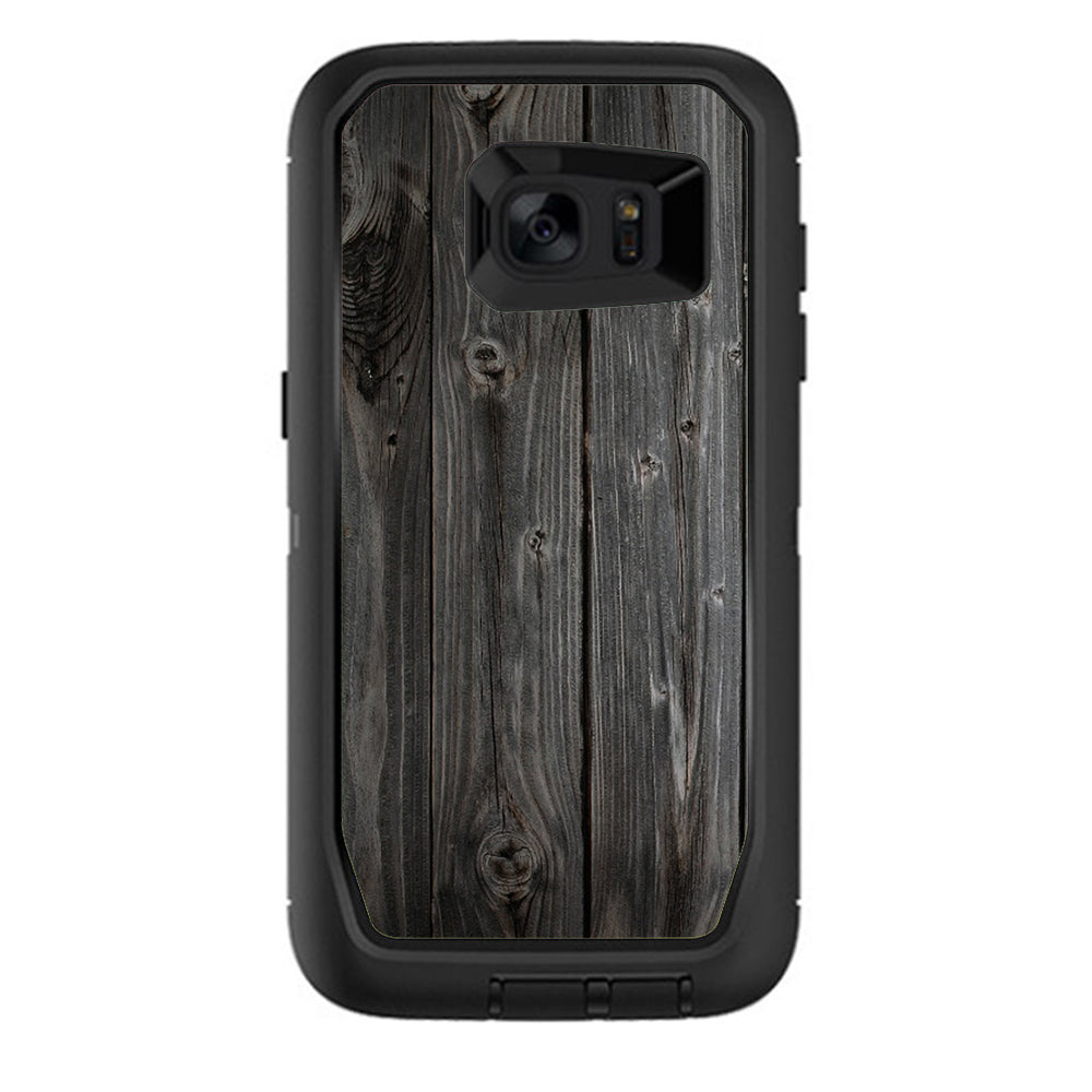  Reclaimed Grey Wood Old Otterbox Defender Samsung Galaxy S7 Edge Skin
