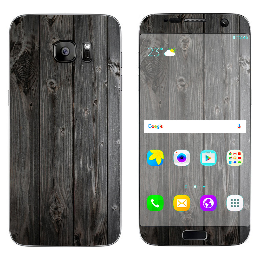  Reclaimed Grey Wood Old Samsung Galaxy S7 Edge Skin