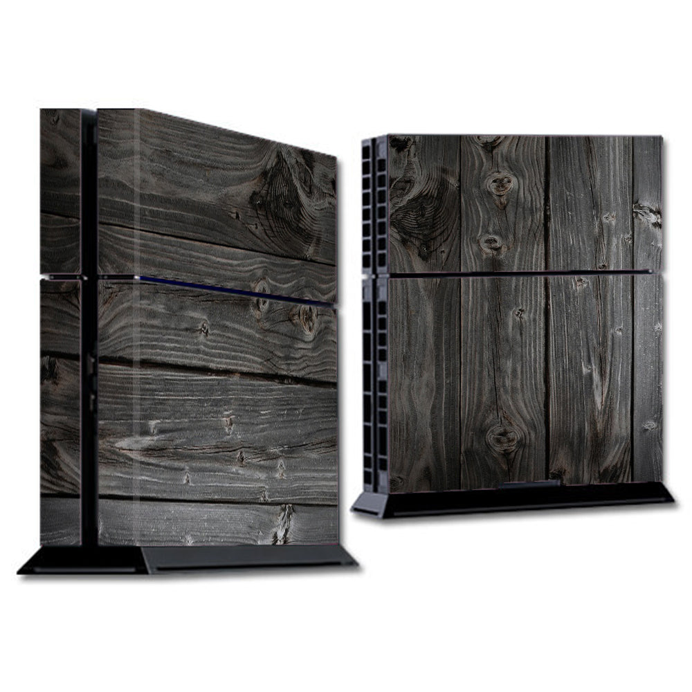  Reclaimed Grey Wood Old Sony Playstation PS4 Skin
