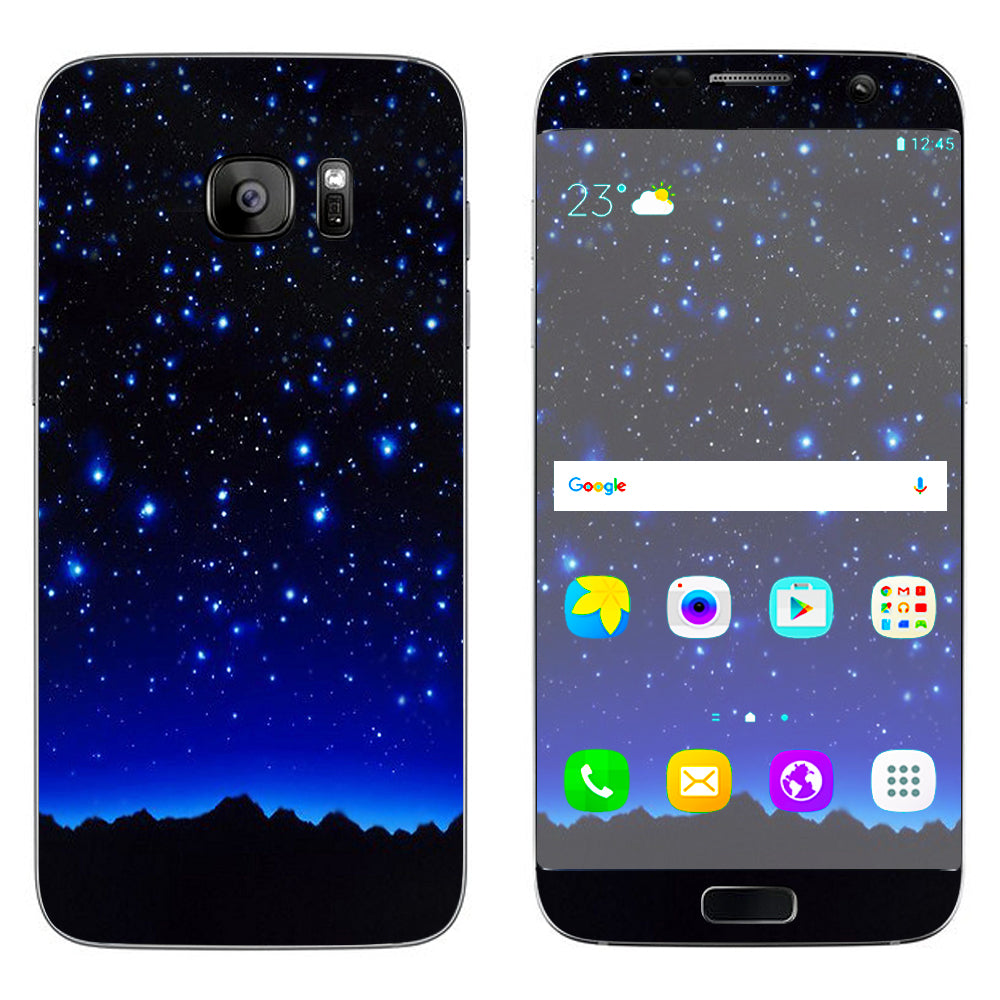  Star Shower Falling Meteors Samsung Galaxy S7 Edge Skin