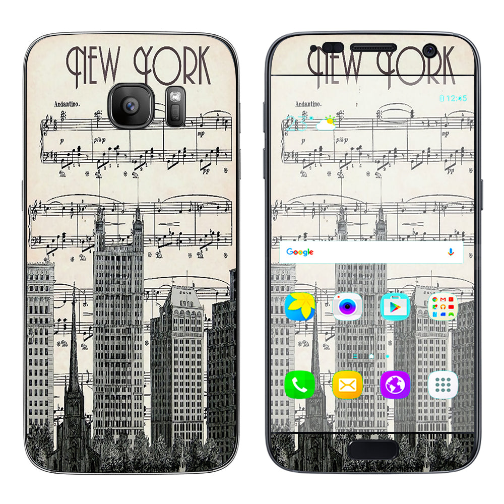  New York City Music Notes Samsung Galaxy S7 Skin