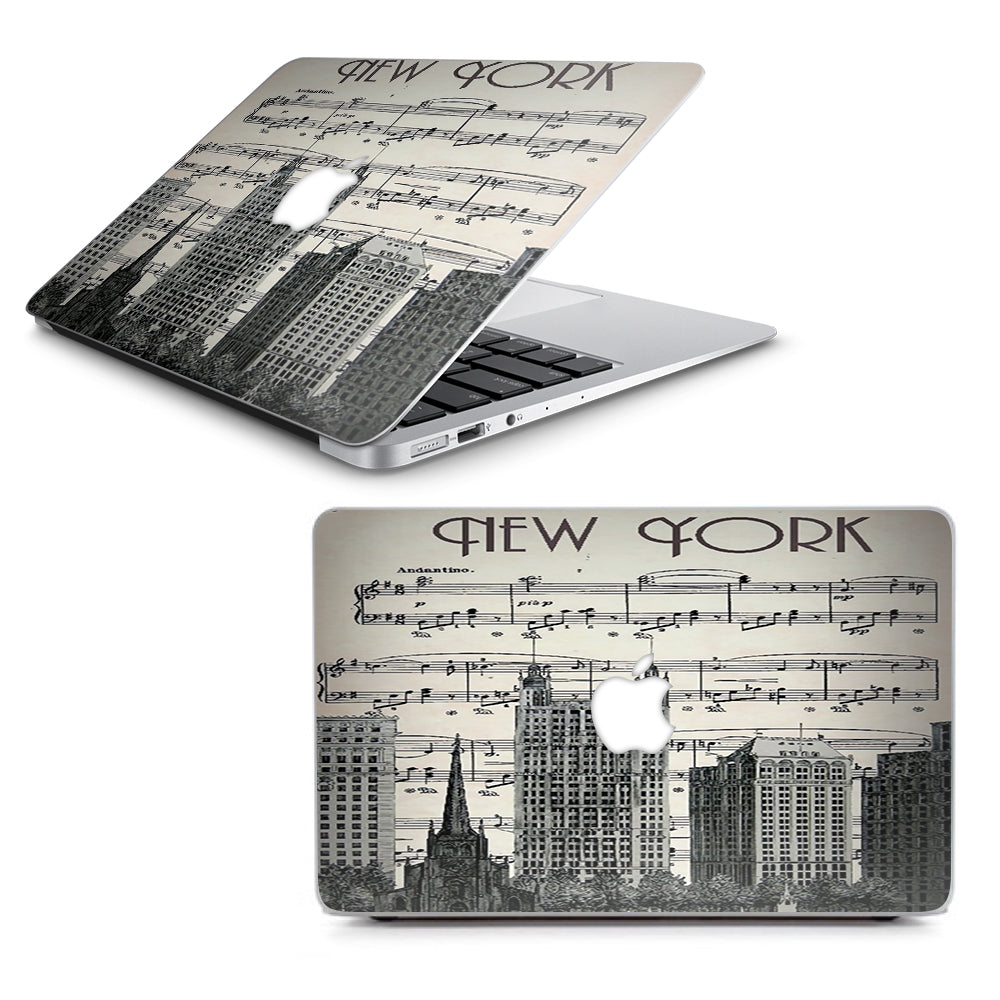  New York City Music Notes Macbook Air 11" A1370 A1465 Skin