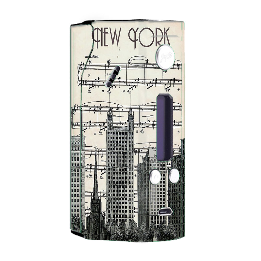  New York City Music Notes Wismec Reuleaux RX200  Skin
