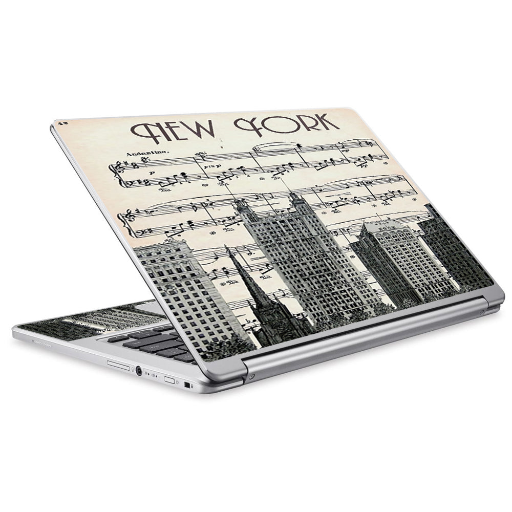  New York City Music Notes Acer Chromebook R13 Skin