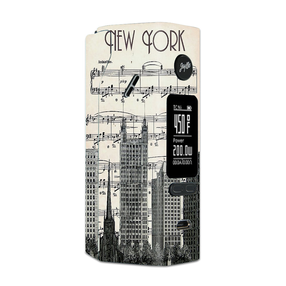  New York City Music Notes Wismec Reuleaux RX 2/3 combo kit Skin
