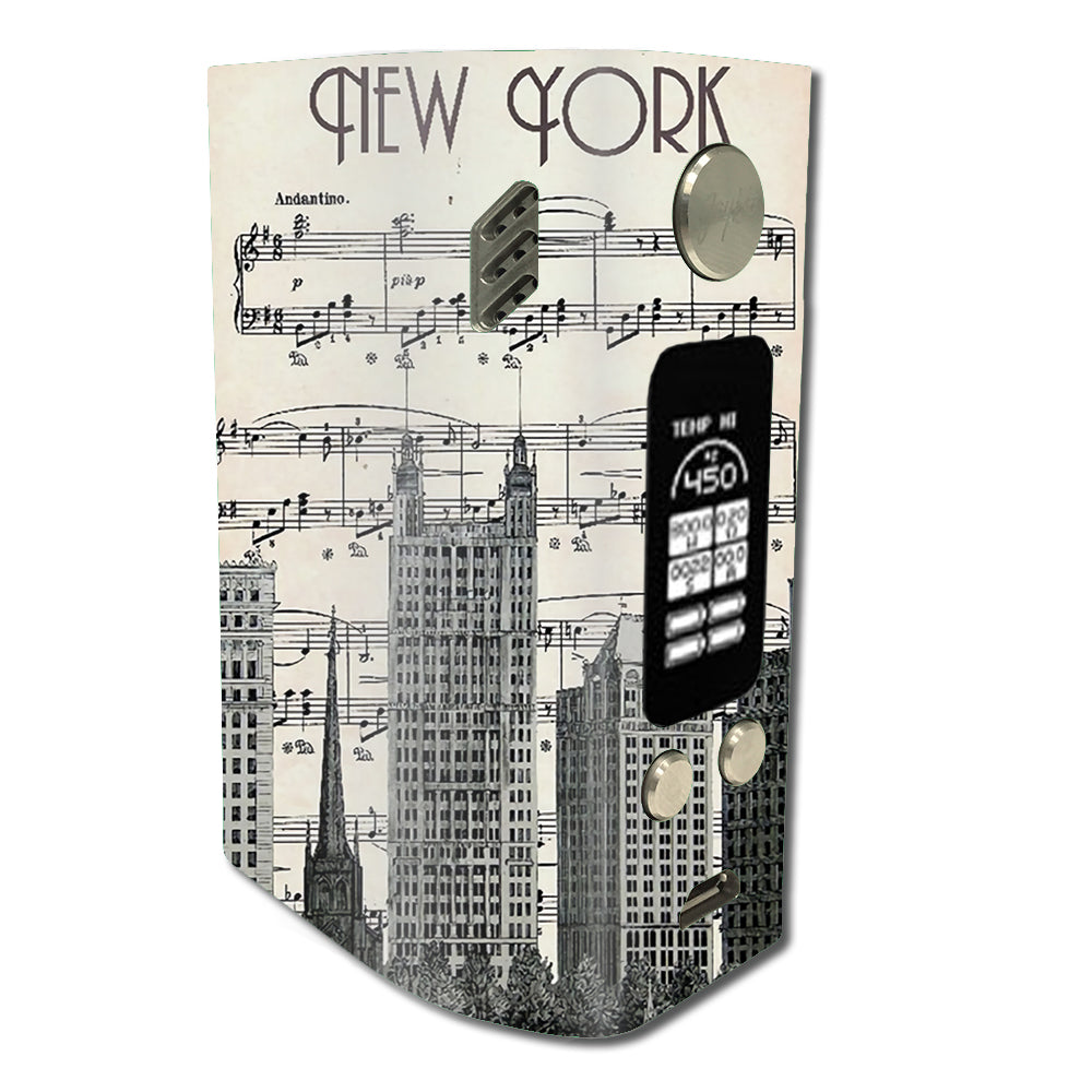  New York City Music Notes Wismec Reuleaux RX300 Skin