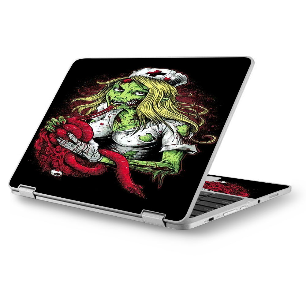  Zombie Nurse Eating Flesh  Asus Chromebook Flip 12.5" Skin