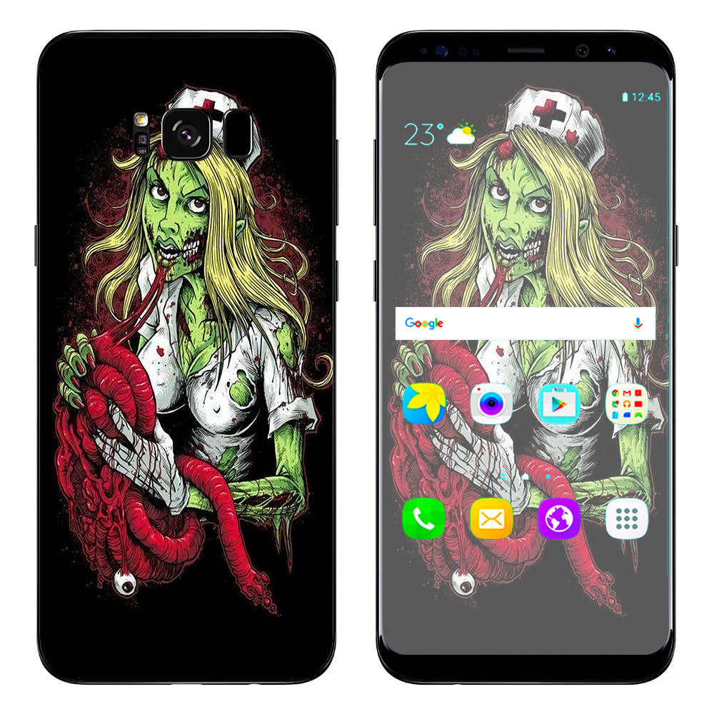  Zombie Nurse Eating Flesh  Samsung Galaxy S8 Skin
