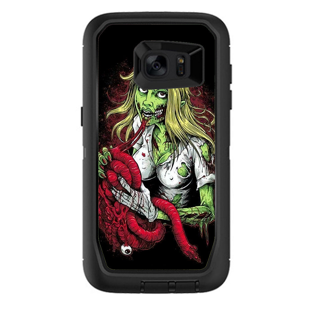  Zombie Nurse Eating Flesh Otterbox Defender Samsung Galaxy S7 Edge Skin