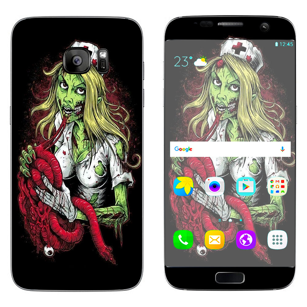  Zombie Nurse Eating Flesh  Samsung Galaxy S7 Edge Skin