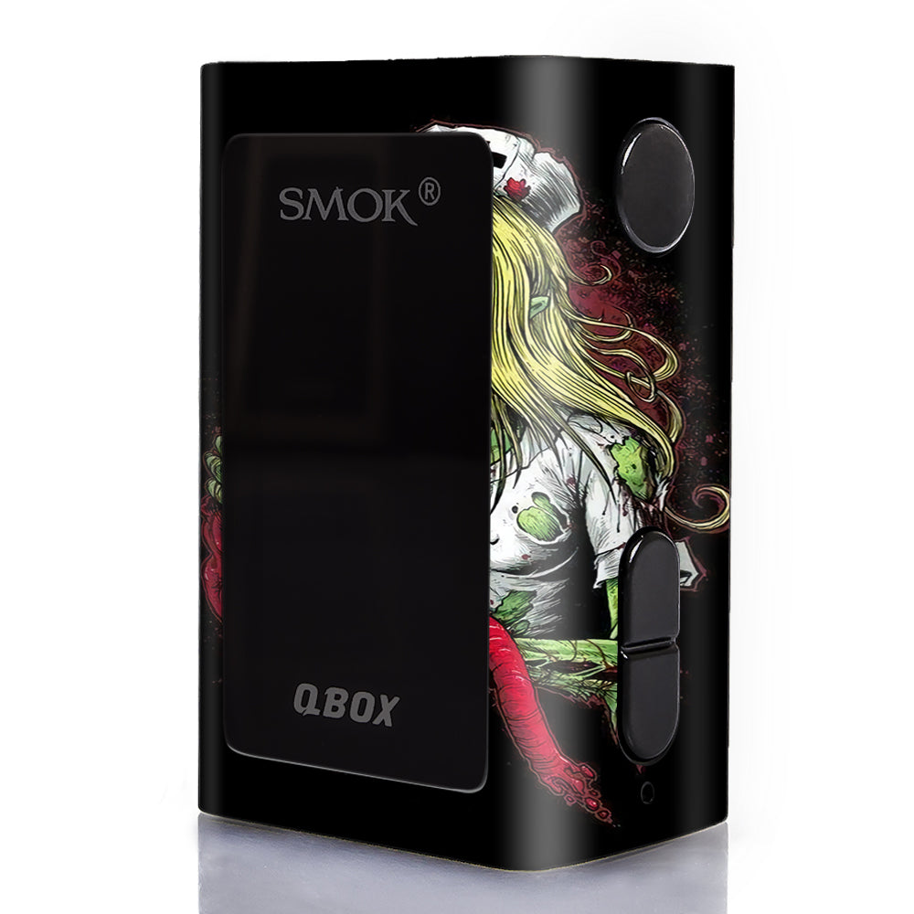 Skin Decal for Smok QBox 50W Kit Vape / Zombie Nurse Eating Flesh itsaskin.com Skin Decal for Smok QBox 50W Kit Vape / Zombie Nurse Eating Flesh itsaskin.com