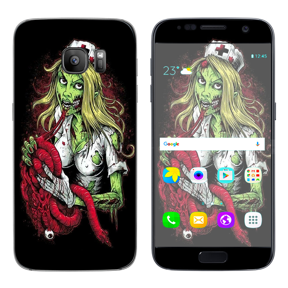  Zombie Nurse Eating Flesh  Samsung Galaxy S7 Skin