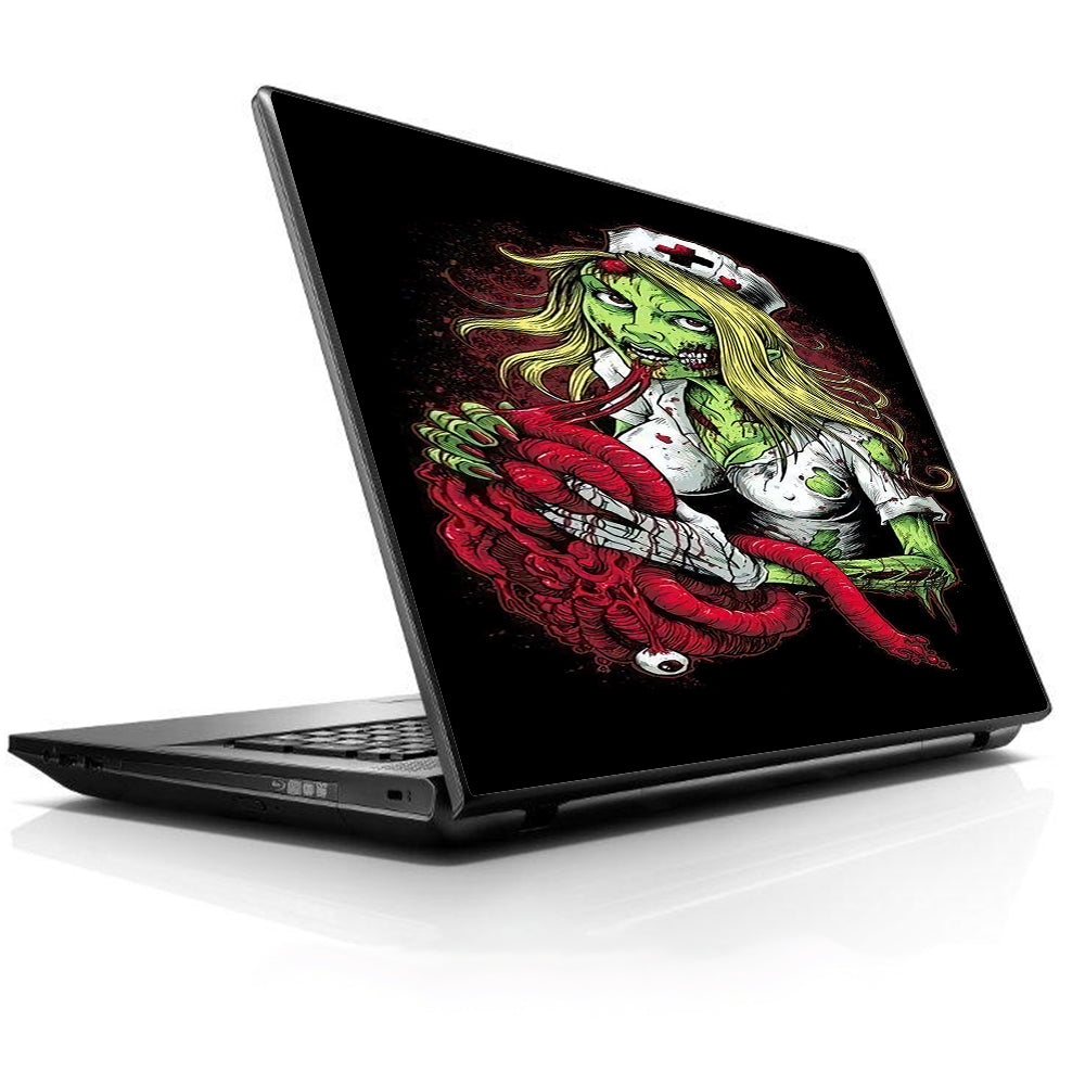  Zombie Nurse Eating Flesh Universal 13 to 16 inch wide laptop Skin