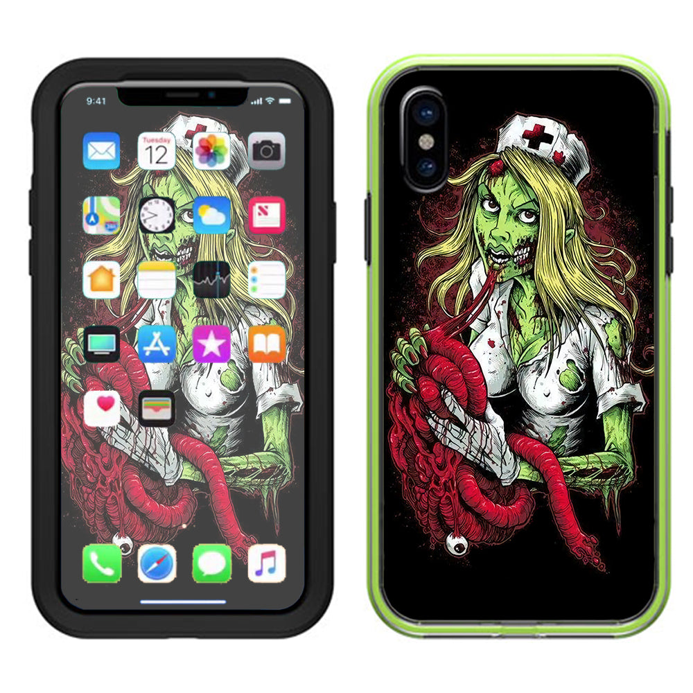  Zombie Nurse Eating Flesh  Lifeproof Slam Case iPhone X Skin