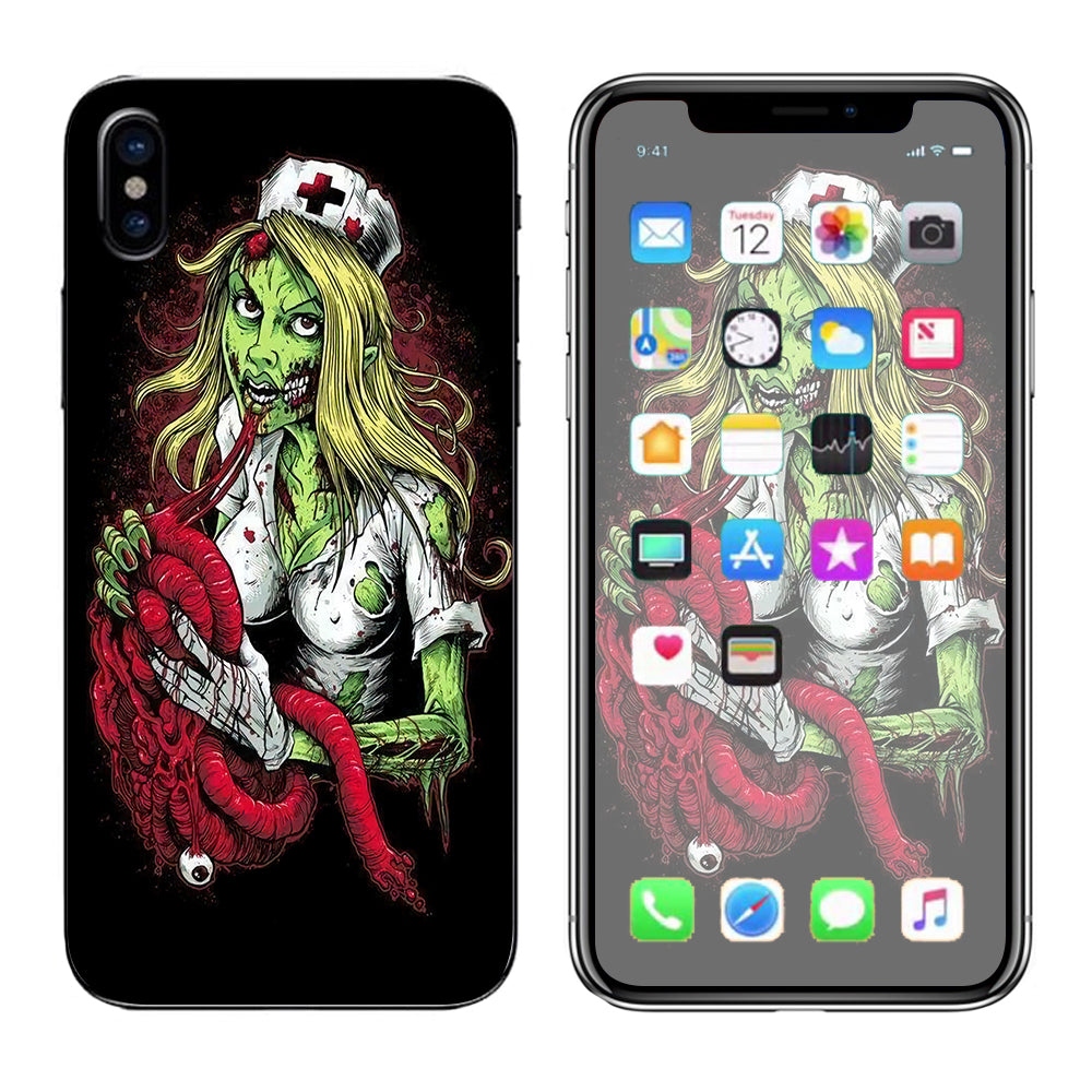  Zombie Nurse Eating Flesh  Apple iPhone X Skin