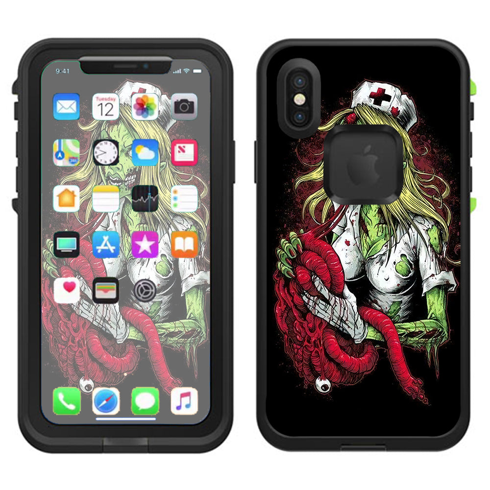  Zombie Nurse Eating Flesh  Lifeproof Fre Case iPhone X Skin