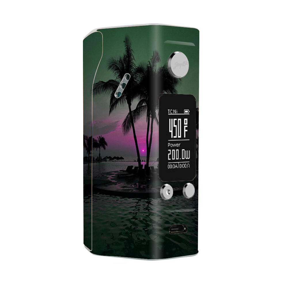  Sunset Tropical Paradise Poolside Wismec Reuleaux RX200S Skin