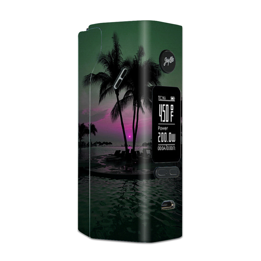  Sunset Tropical Paradise Poolside Wismec Reuleaux RX 2/3 combo kit Skin
