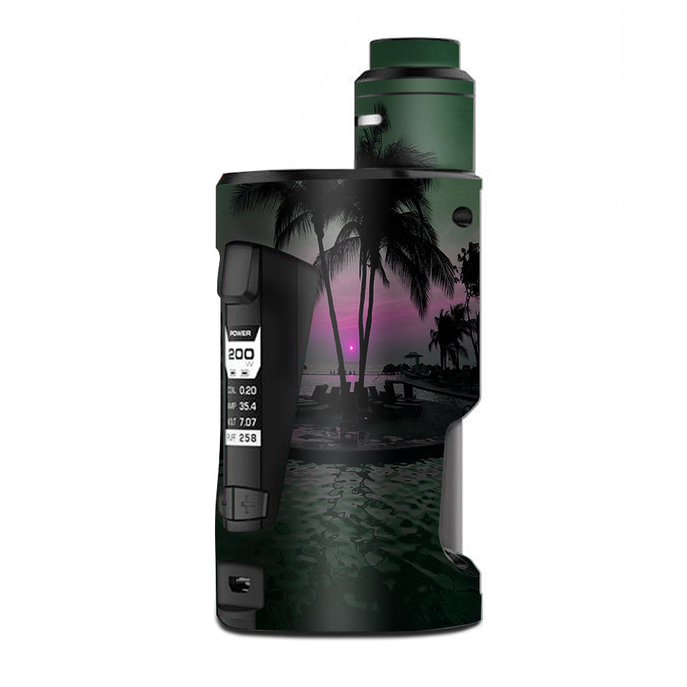  Sunset Tropical Paradise Poolside G Box Squonk Geek Vape Skin