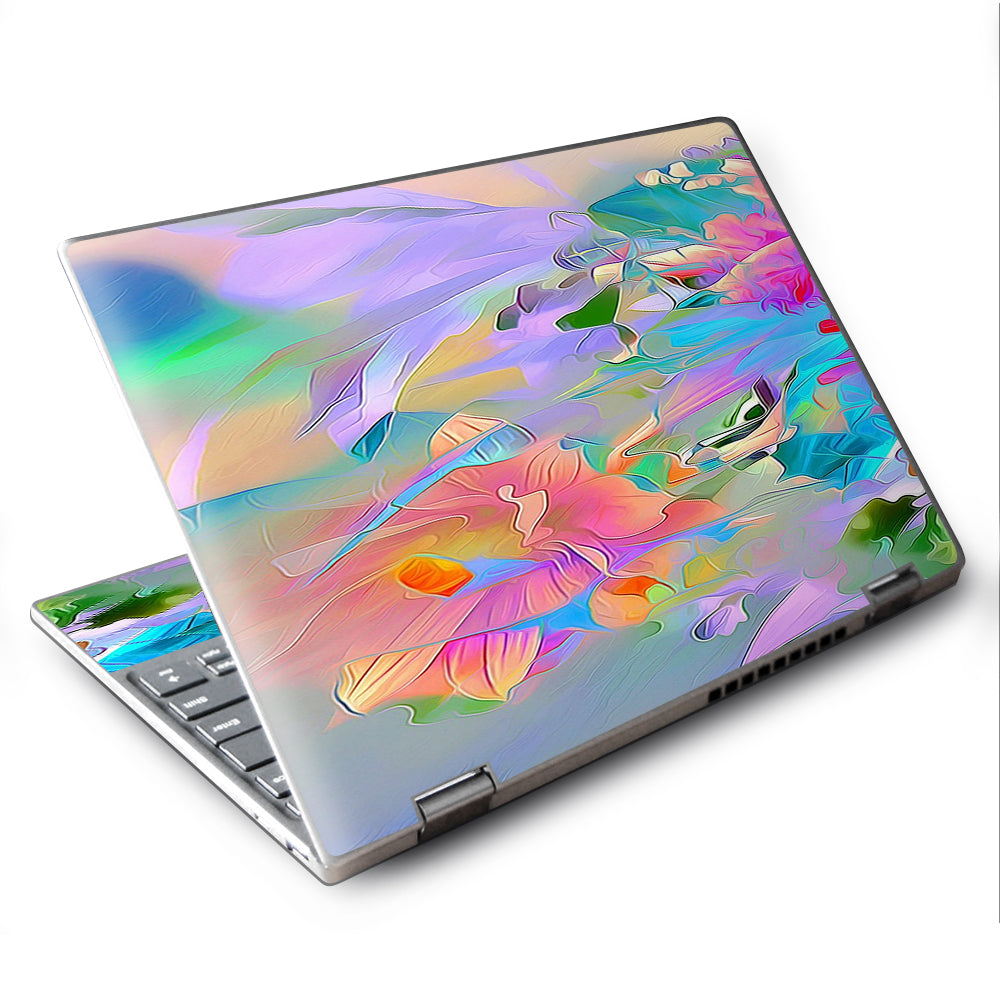  Watercolors Vibrant Floral Paint Lenovo Yoga 710 11.6" Skin