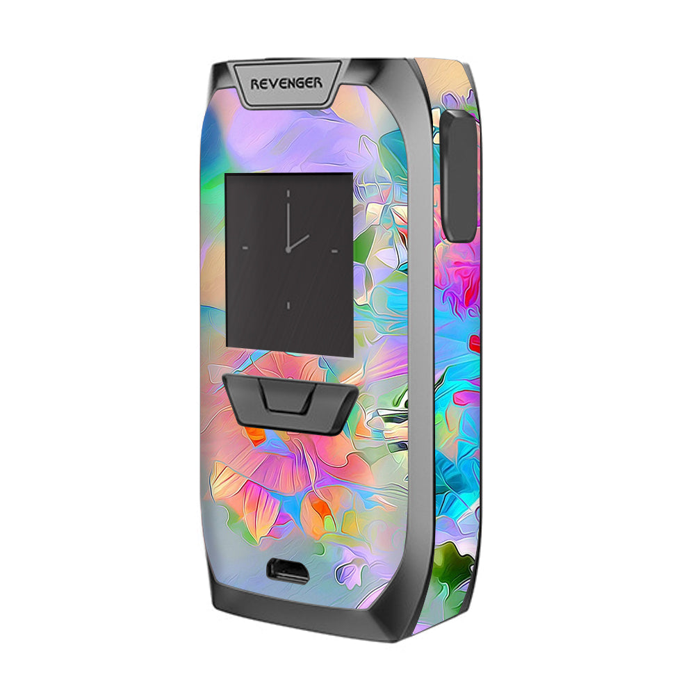  Watercolors Vibrant Floral Paint Vaporesso Revenger Skin