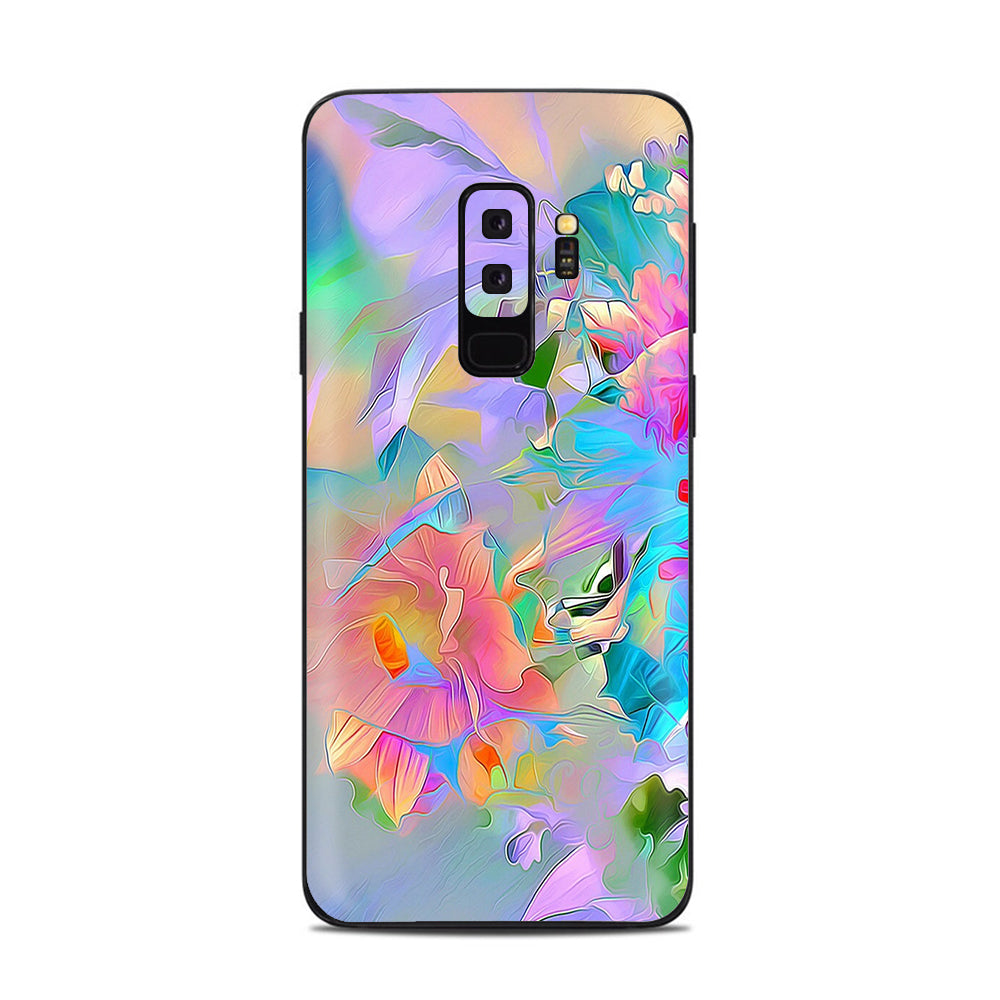  Watercolors Vibrant Floral Paint Samsung Galaxy S9 Plus Skin