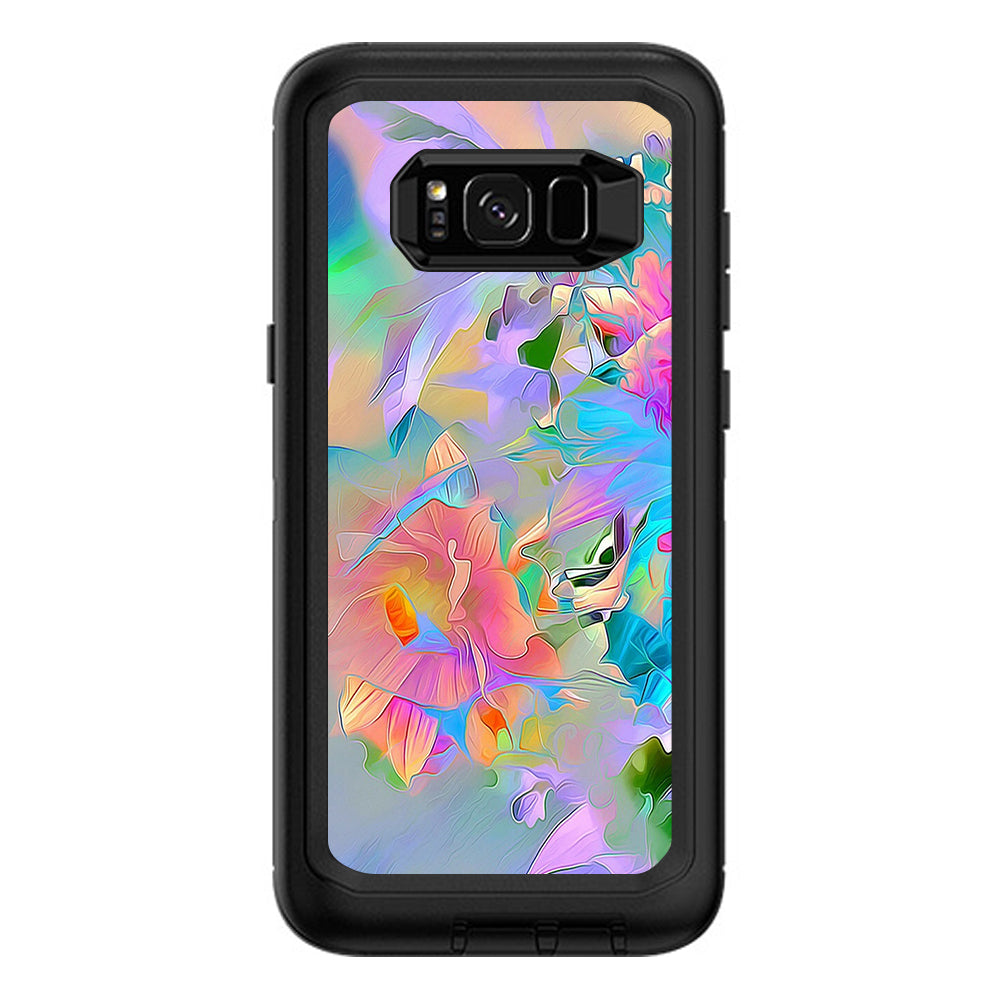 Watercolors Vibrant Floral Paint Otterbox Defender Samsung Galaxy S8 Plus Skin