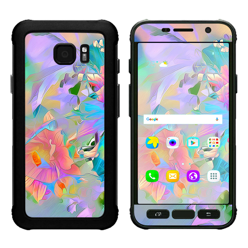  Watercolors Vibrant Floral Paint Samsung Galaxy S7 Active Skin